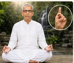Guruji showing Surya Mudra